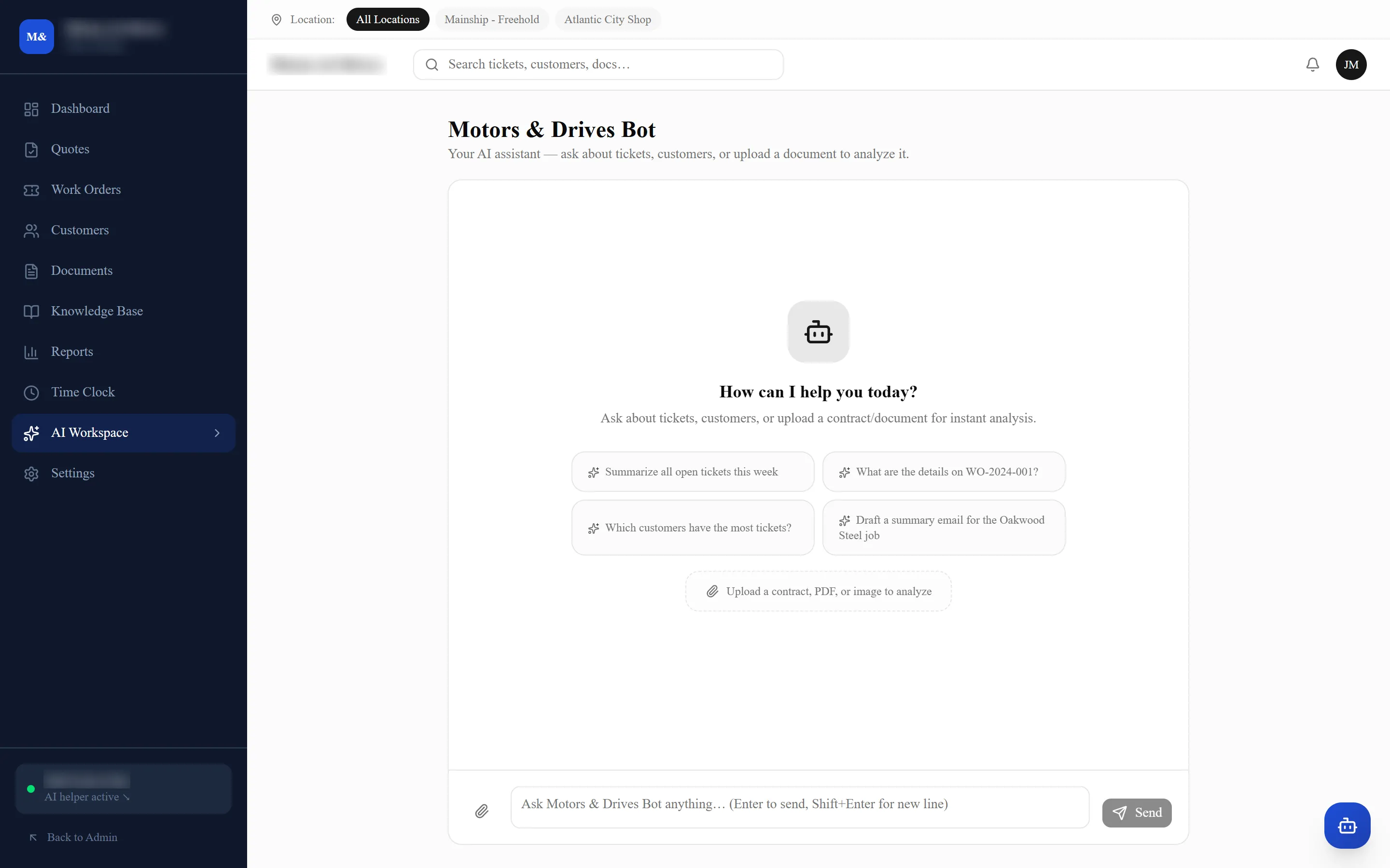 The AI workspace in Wave Works